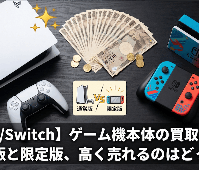 【PS5/Switch】ゲーム機本体の買取相場。通常版と限定版、高く売れるのはどっち？