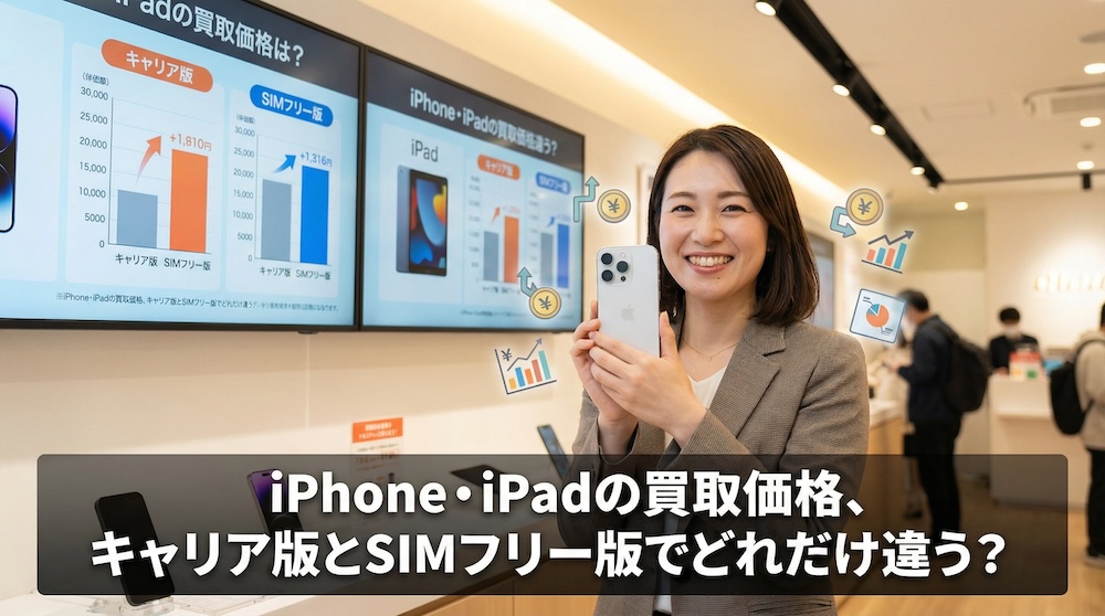 iPhone・iPadの買取価格、キャリア版とSIMフリー版でどれだけ違う？