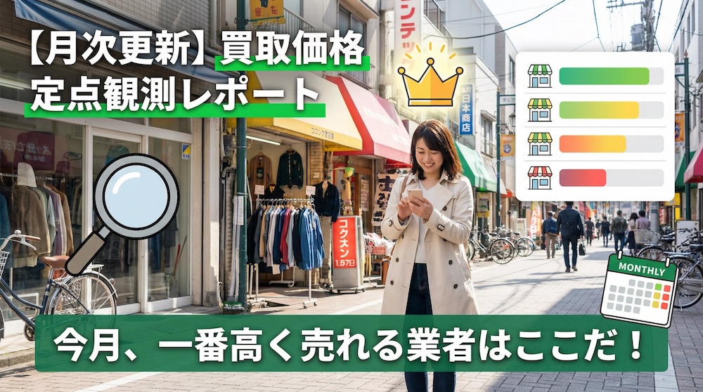 【月次更新】買取価格 定点観測レポート。今月、一番高く売れる業者はここだ！