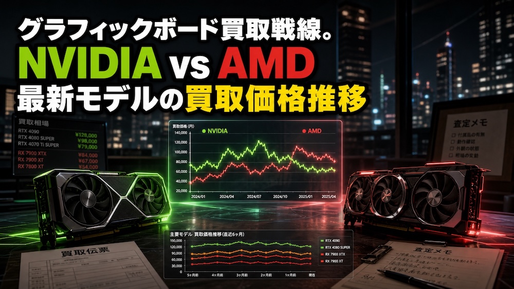 グラフィックボード買取戦線。NVIDIA vs AMD、最新モデルの買取価格推移