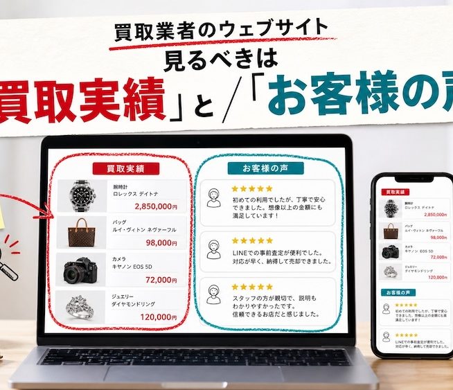 買取業者のウェブサイト、見るべきは「買取実績」と「お客様の声」